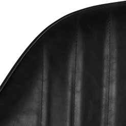 Fauteuil de salle à manger effet cuir noir - Ben