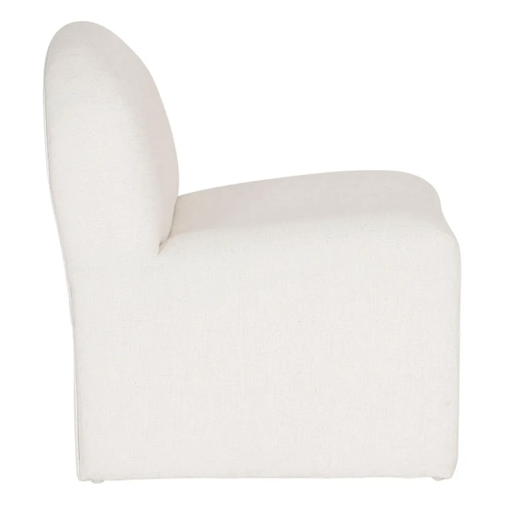 Fauteuil en lin écru - Minimal