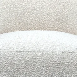 Fauteuil en tissu bouclette écru - Sixties