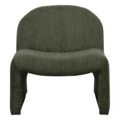 Fauteuil en tissu côtelé vert - Minimal