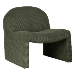 Fauteuil en tissu côtelé vert - Minimal