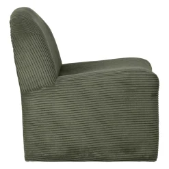 Fauteuil en tissu côtelé vert - Minimal