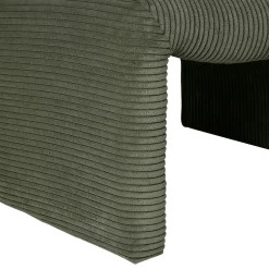 Fauteuil en tissu côtelé vert - Minimal