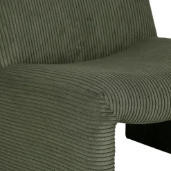 Fauteuil en tissu côtelé vert - Minimal
