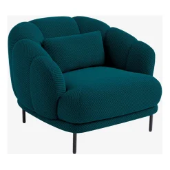 Fauteuil en tissu 3d bleu canard - Paraty