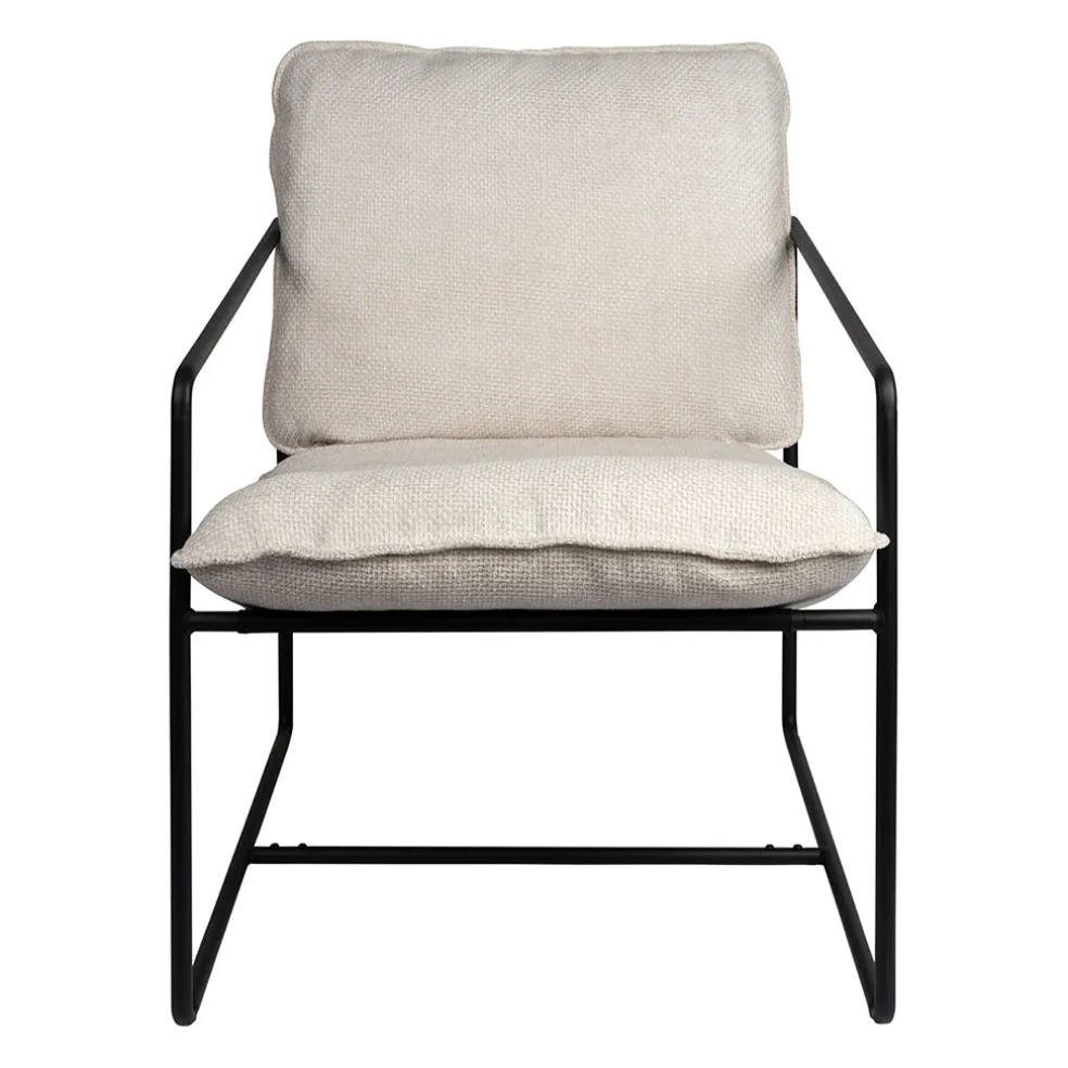 Fauteuil en tissu et fer écru - Elément