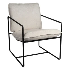 Fauteuil en tissu et fer écru - Elément