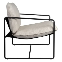 Fauteuil en tissu et fer écru - Elément