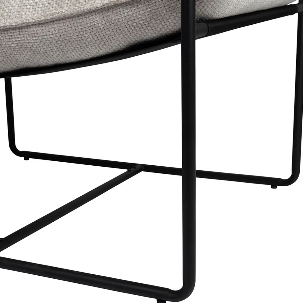 Fauteuil en tissu et fer écru - Elément