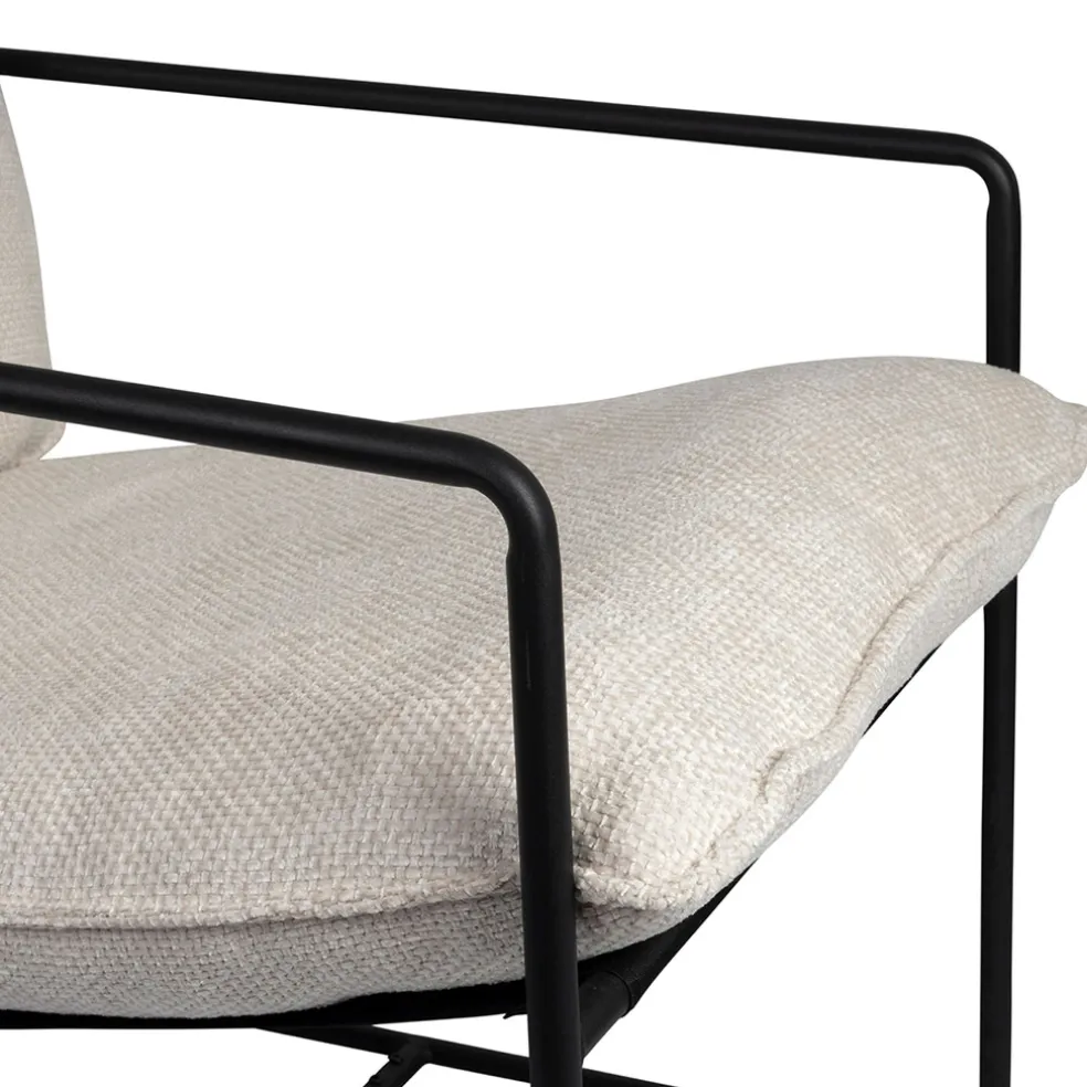 Fauteuil en tissu et fer écru - Elément