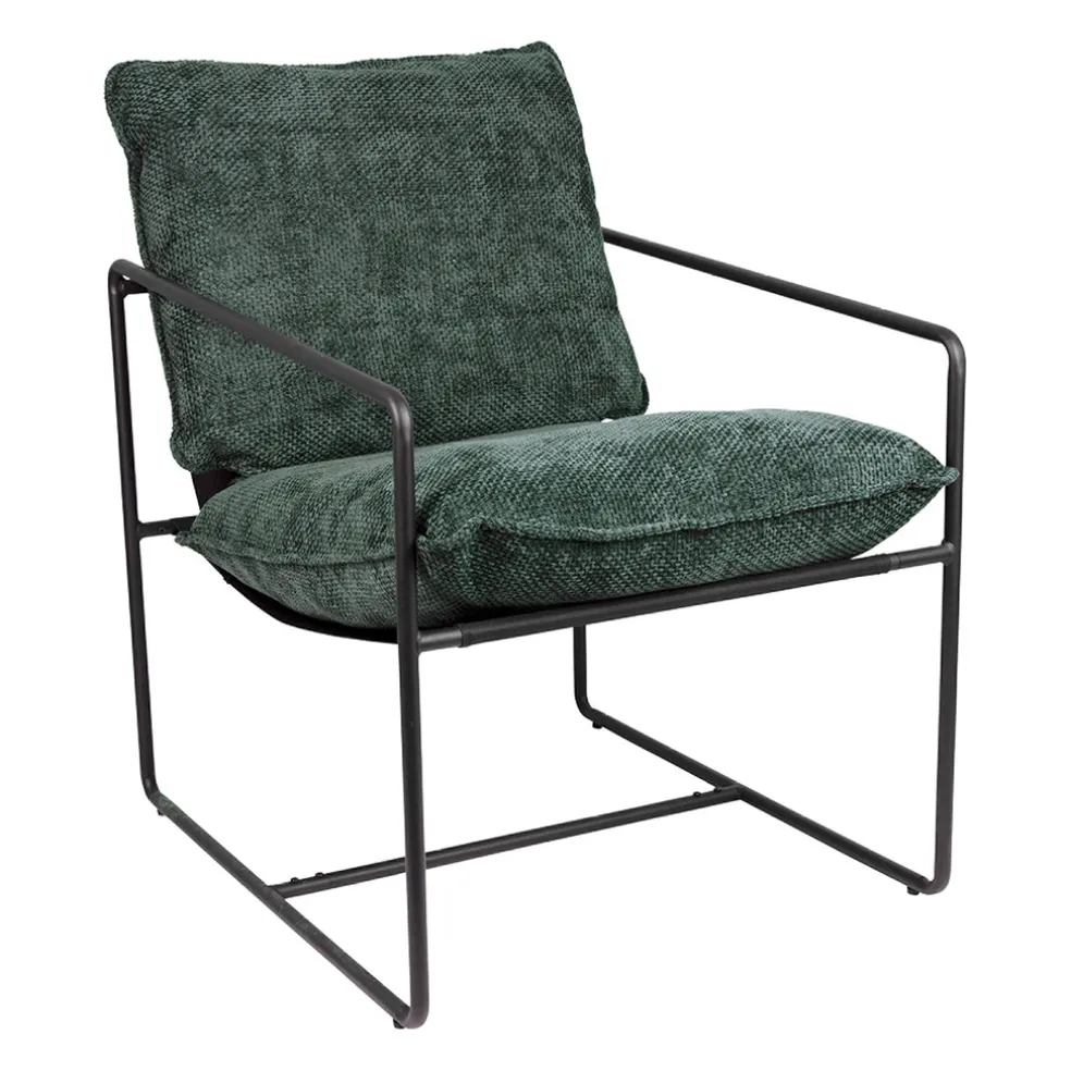 Fauteuil en tissu et fer émeraude - Elément