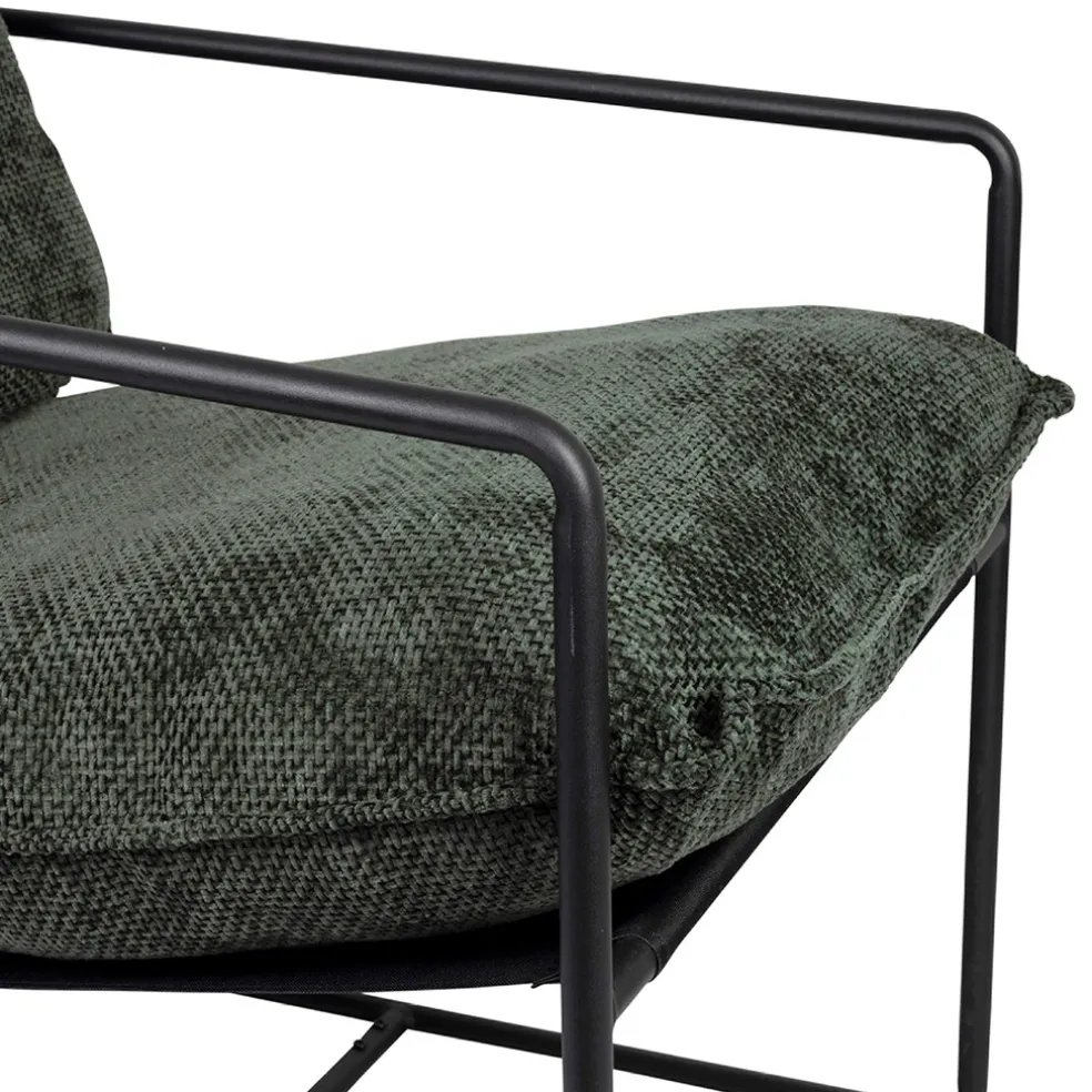 Fauteuil en tissu et fer émeraude - Elément