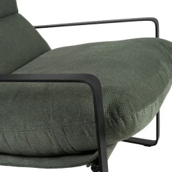 Fauteuil en tissu kaki et fer noir - Torsten