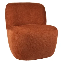 Fauteuil en tissu terracotta - Tessia