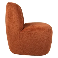 Fauteuil en tissu terracotta - Tessia