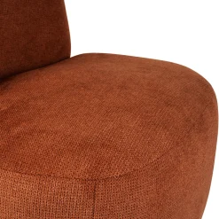 Fauteuil en tissu terracotta - Tessia