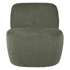 Fauteuil en tissu vert - Tessia