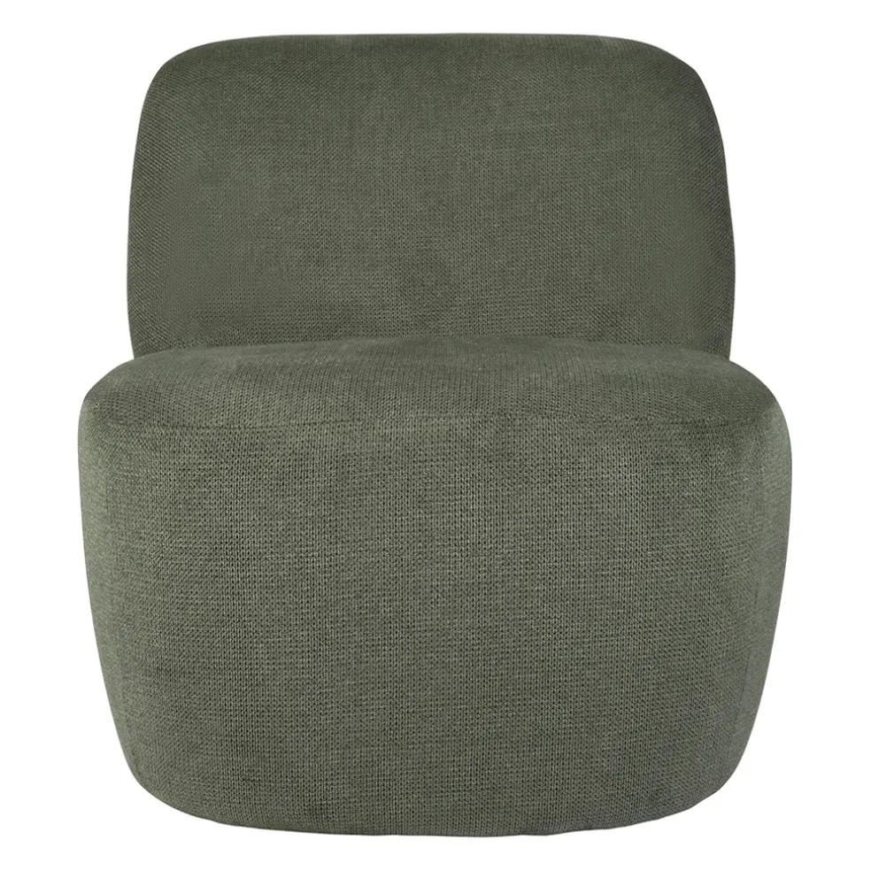 Fauteuil en tissu vert - Tessia