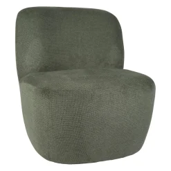 Fauteuil en tissu vert - Tessia