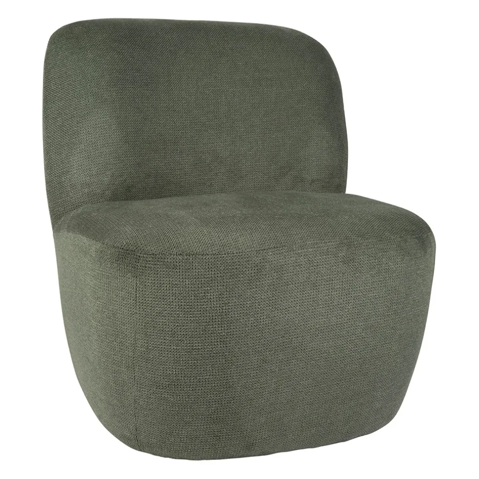 Fauteuil en tissu vert - Tessia