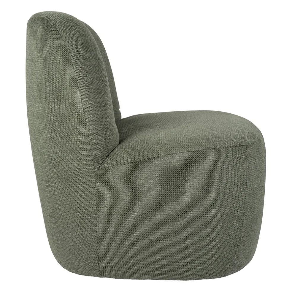 Fauteuil en tissu vert - Tessia