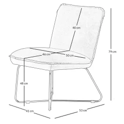 Fauteuil en velours ambre - Habby