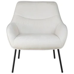 Fauteuil en velours côtelé beige - martin