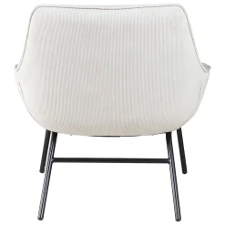 Fauteuil en velours côtelé beige - martin