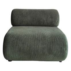 Fauteuil en velours côtelé vert - Chelsea