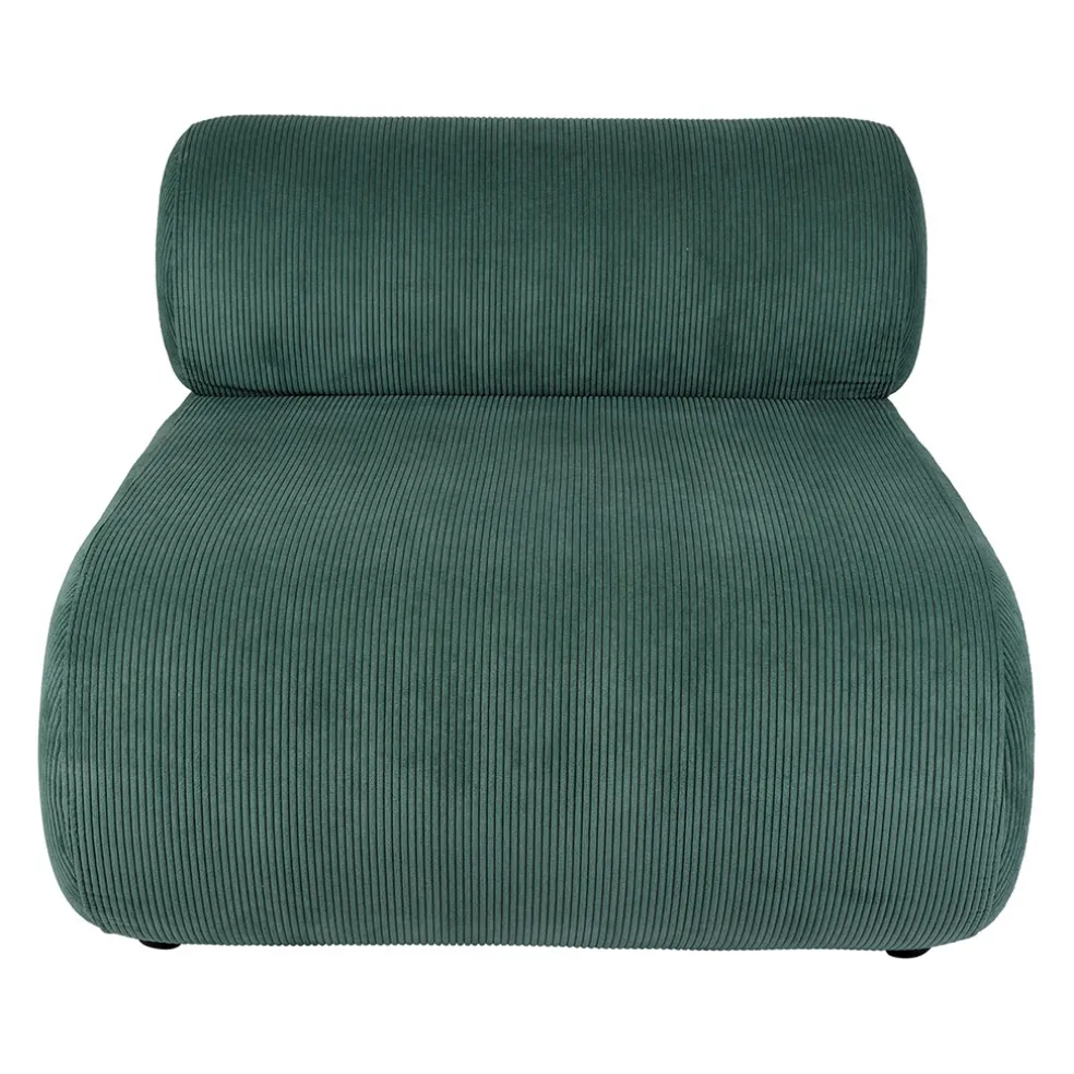 Fauteuil en velours côtelé vert - Chelsea