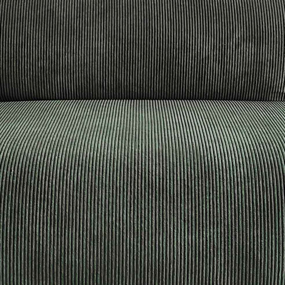 Fauteuil en velours côtelé vert - Chelsea