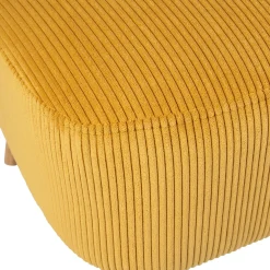 Fauteuil en velours côtelé moutarde - Eleonor