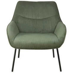 Fauteuil en velours côtelé vert sapin - martin