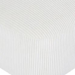 Fauteuil en velours côtelé écru - Eleonor