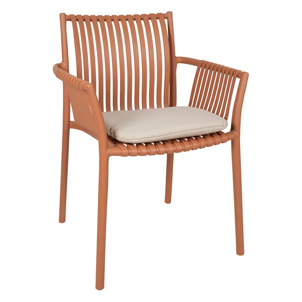 Fauteuil extérieur terracotta - Lumi