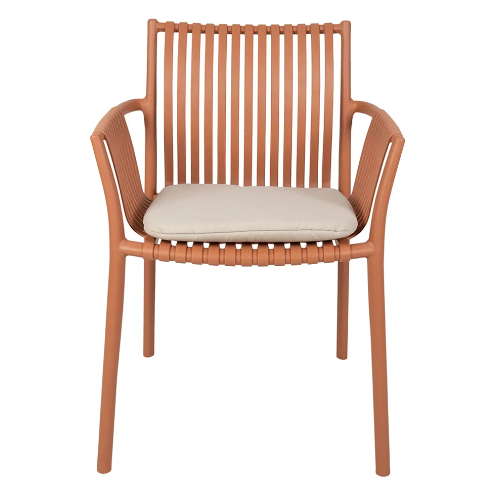 Fauteuil extérieur terracotta - Lumi