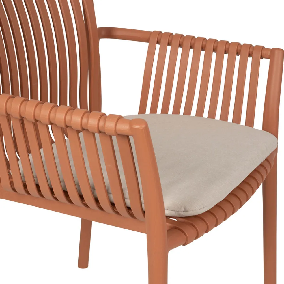 Fauteuil extérieur terracotta - Lumi