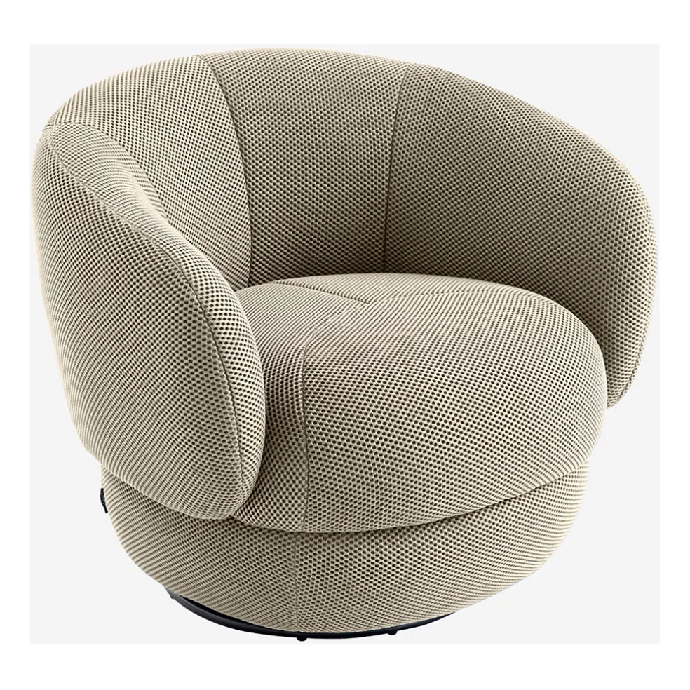 Fauteuil pivotant en tissu 3d sable - Somio