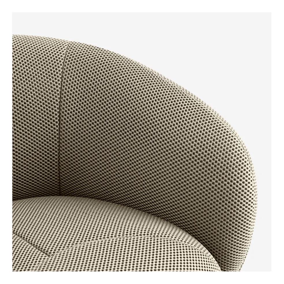 Fauteuil pivotant en tissu 3d sable - Somio