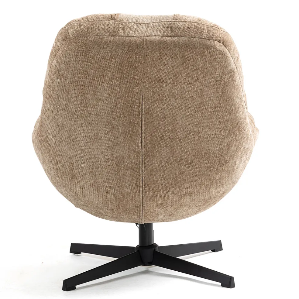 Fauteuil pivotant en tissu sable - Molto