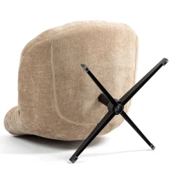 Fauteuil pivotant en tissu sable - Molto