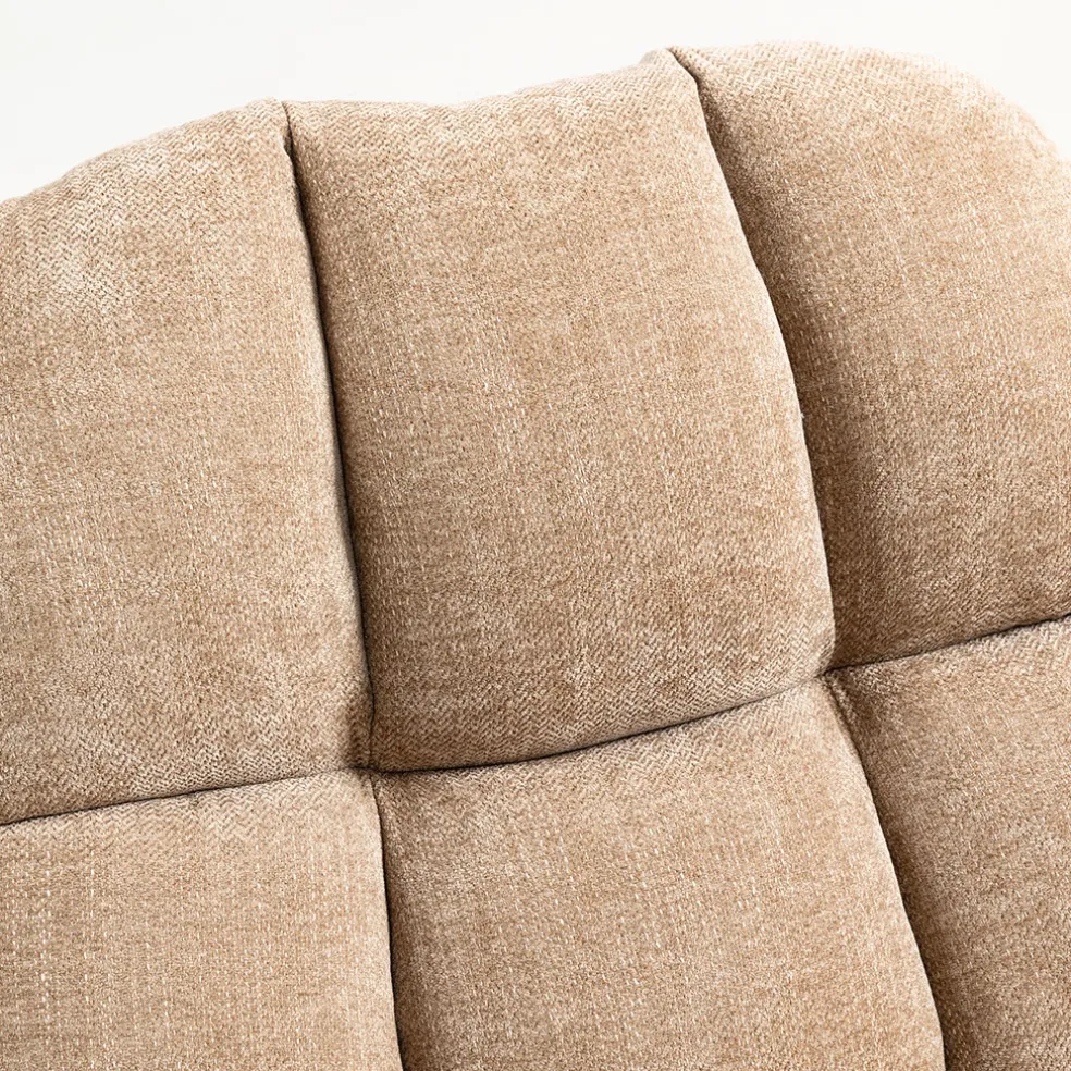 Fauteuil pivotant en tissu sable - Molto