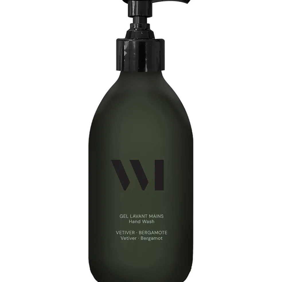 Flacon en verre gel lavant mains vétiver - bergamote 290ml