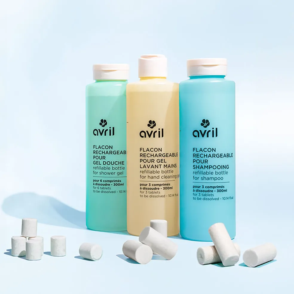 Flacon rechargeable pour gel douche 350ml