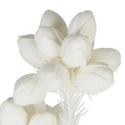 Fleur tupia blanc cassé h90cm eva+fil de fer