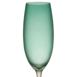 Flute en cristallin vert et corail givré 22cl - Adria