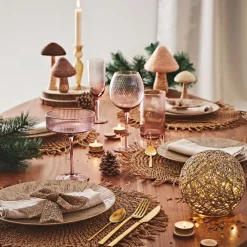 Flute en verre figue et doré 25cl - Funny