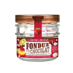 Fondue de chocolat au lait et mini guimauves - Noel