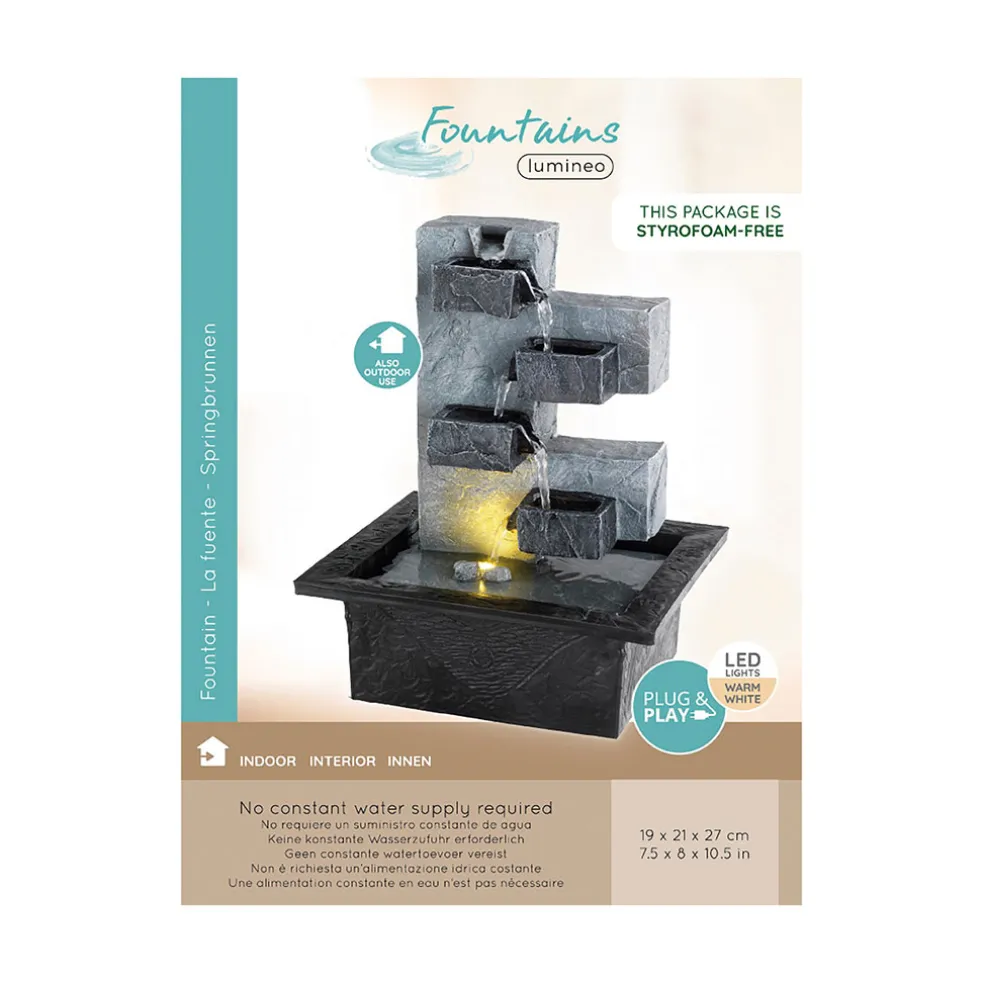 Fontaine d'extérieur 5 niveaux h27cm