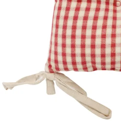 Galette de chaise carrée mami rouge en coton